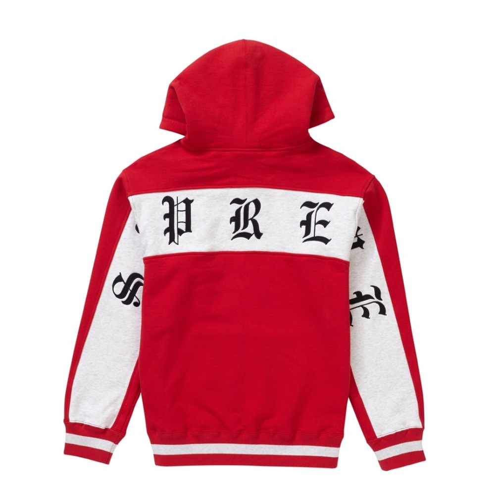 Supreme Old English Stripe Zip Up Sweatshirt